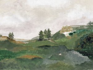 Paysage paisible à flanc de colline