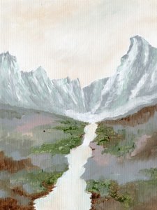 Vallée sereine des montagnes