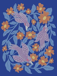 Oiseaux et fleurs fantaisistes - Nikita Jariwala
