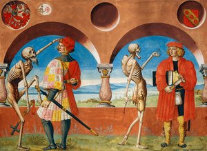 La Mort, chevalier et juriste du cycle de la Danse Macabre - Niklaus Manuel