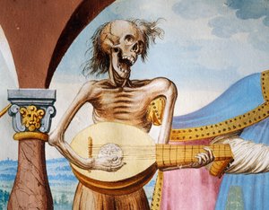 La Mort jouant de la mandole (détail) - Niklaus Manuel