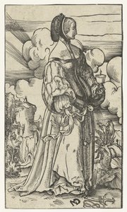 Vierge sage avec lampe à huile allumée dans un paysage - Niklaus Manuel Deutsch