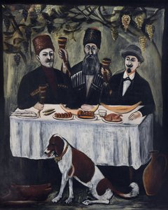 Fête dans une pergola de vigne