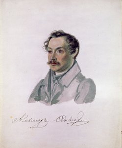 Portrait du poète et décabriste Comte Alexander I. Odoevsky (1802-1839) - Nikolai Alexandrovich Bestuzhev