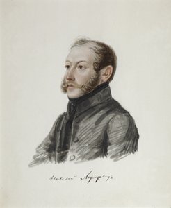 Portrait du décembriste Nikolaï Lorer 1794-1873, 1832-1833 - Nikolai Alexandrovich Bestuzhev