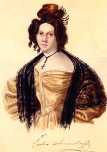 Portrait de Prasovya Annenkova, épouse du décembriste Iwan Annenkow - Nikolai Alexandrovich Bestuzhev
