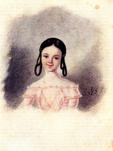 Portrait de Sofia Muravyova, fille du décembriste Nikita Muravyov, 1833-1835 - Nikolai Alexandrovich Bestuzhev
