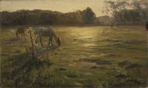 Chevaux dans le pré - Nikolai Alexandrovich Klodt