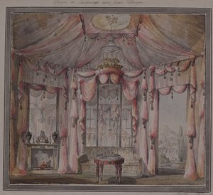 Design intérieur pour le boudoir dans la maison du comte Bezborodko à Moscou - Nikolai Alexandrovich Lvov