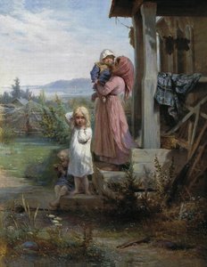 Matin dans un village, années 1880