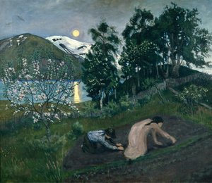 Nuit de printemps dans le jardin