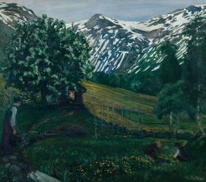 Nuit de printemps à Smieheggen, vers 1918