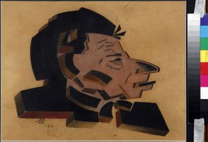 Portrait du producteur de spectacles Vsevolod Meyerhold (1874-1940) - Nikolai Ivanovich Kulbin