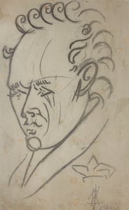 Portrait du poète Vasili Kamensky 1884-1961, 1913