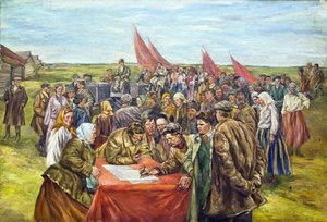 La signature des obligations gouvernementales, milieu des années 1930 - Nikolai Ivanovich Shestakov