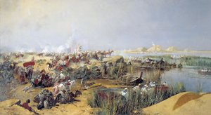 Troupes russes traversant la rivière Amou-Daria, 1873-1889 - Nikolai Karasin