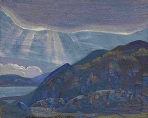 Rochers et falaises de la série Ladoga, 1917-1918 - Nikolai Konstantinowitsch Roerich