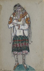La Fille. Costume pour le ballet Le Sacre du Printemps de I. Stravinsky, 1912 - Nikolai Konstantinowitsch Roerich