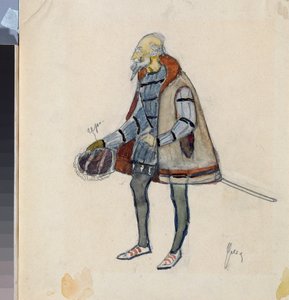 Costume préparatoire, le baron avare, pour la pièce de théâtre "Le chevalier avare" de Alexandre Pouchkine (1799-1837) - Œuvre de Nikolai Pavlovich Ulyanov (1875-1949) - Nikolai Pavlovich Ulyanov