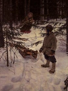 Ramassage de bois de chauffage, Russie - Nikolai Petrovich Bogdanov Belsky
