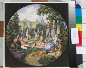 Une famille russe pique-niquant près de Moscou - Nikolay Benois