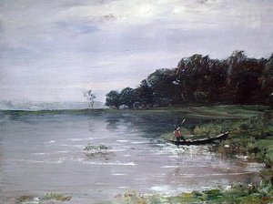 Paysage avec bateau, soir - Nikolay Nikanorovich Dubovskoy