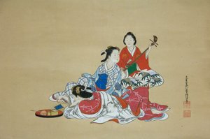Trois beautés - Nishikawa Sukenobu