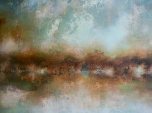 Paysage abstrait brumeux