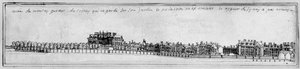 Montagu House, vers 1700 (plume et encre) - Noel Gasselin