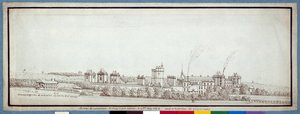 Le Château de Vincennes, avec des cheminées fumantes - Noel Gasselin