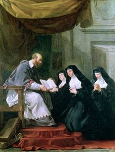 Saint François de Sales Donnant la Règle de la Visitation à Sainte Jeanne de Chantal