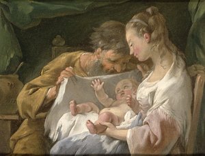 La Sainte Famille, 18ème siècle - Noel Halle
