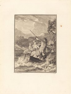 La barque - Noël Le Mire after Jean Michel Moreau