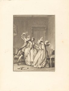 Le soufflet - Noël Le Mire after Jean Michel Moreau