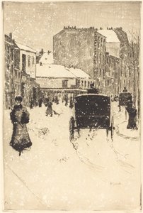 Boulevard Clichy par un temps de neige