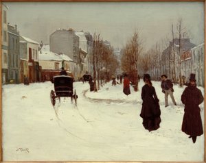 Le Boulevard de Clichy sous la neige - Norbert Goeneutte