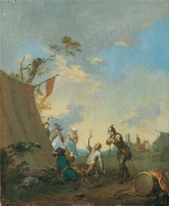 Soldats dans un campement - Norbert Grund