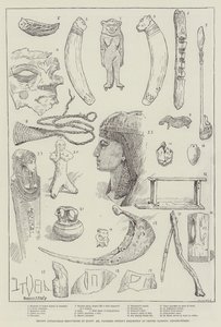 Récentes découvertes antiquaires en Égypte, exposition de M. Flinders Petrie à Oxford Mansion, Oxford-Street