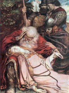 Lear, "Cordelia, Cordelia". Le Roi Lear - Acte V, Scène 3 (lithographie couleur)