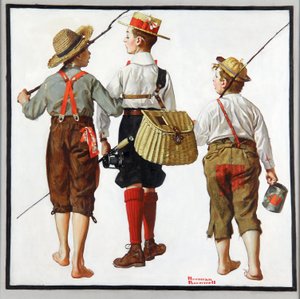 Sortie de pêche, ils reviendront la semaine prochaine - Norman Rockwell