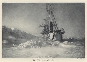 Le "Fram" dans la glace (photo n/b) - Norwegian Photographer