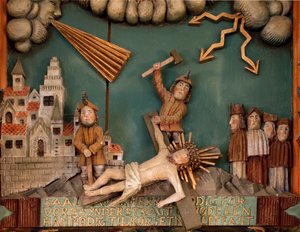 Jésus cloué sur la croix (détail)