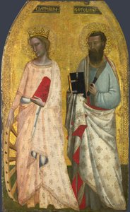 Saints Catherine et Barthélemy, vers 1350