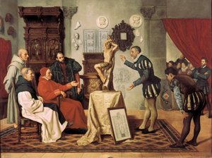 Le peintre Alonso Berruguete visitant le cardinal Juan Pardo de Tavera