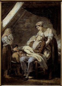 La famille malheureuse. Peinture d