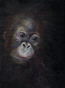 Bébé orang-outan 3, 2015 (acrylique sur bois)