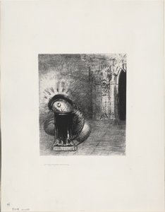 Une longue chrysalide, couleur de sang, planche 2 de 6 - Odilon Redon