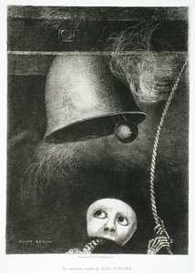 Un masque sonne le glas - Odilon Redon