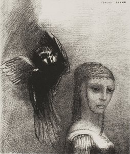 Et un grand oiseau, descendant du ciel, se jette contre le point le plus haut de ses cheveux, planche 3 de 10