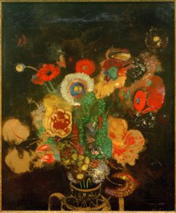 Bouquet de fleurs sur fond noir